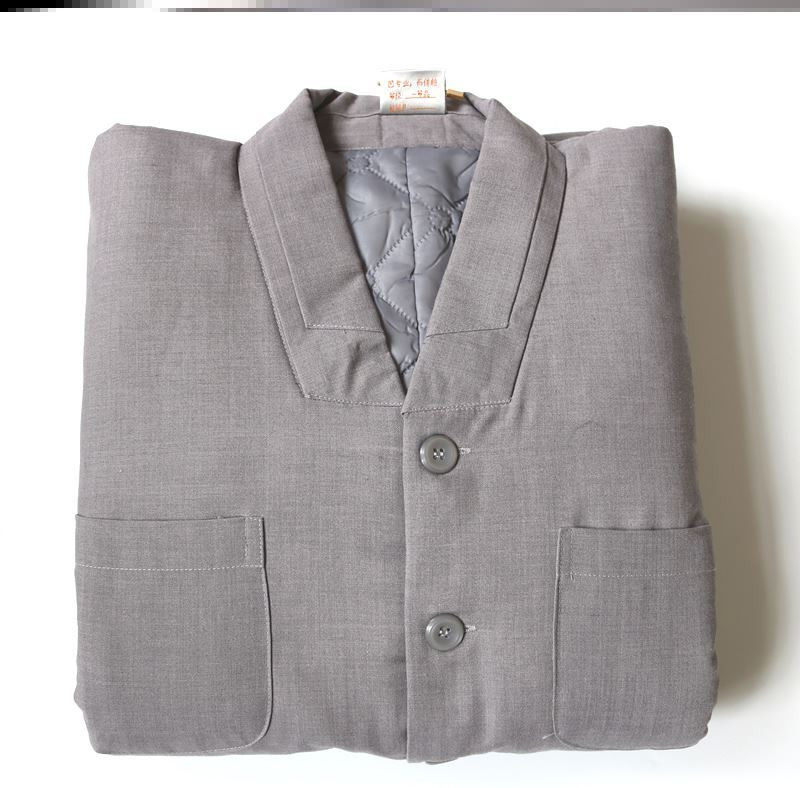 Embroidered short coat Zen meditation retro warm autumn and winter suit monk and monk clothes monk gowns quilted quilted cotton padded jacket thickened cotton