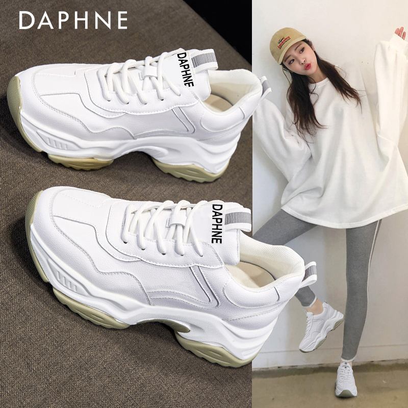 Daphne daddy shoes women's shoes 2022 autumn new spring and autumn popular all-match sports white shoes ins tide