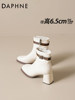 Daphne French-Style White Elegant Short Boots for Women 2026 New Autumn and Winter High-Heeled Slim Boots Popular Fashion Women's Boots