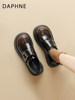 Daphne Thick-Soled Derby Shoes for Women 2026 New Autumn and Winter Large-Toe Loafers British Style Small Leather Shoes Commuter Shoes