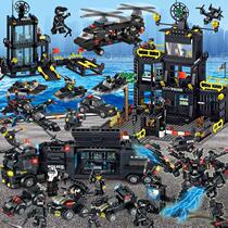 Compatible with Lego building blocks boys children mental brain 6 Assembly figure 9 toys military police 5-14-year-old child