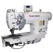 Triumph computer direct-drive double-needle right-angle turning double-needle bar separate flat sewing machine sewing machine fully automatic thread trimming set