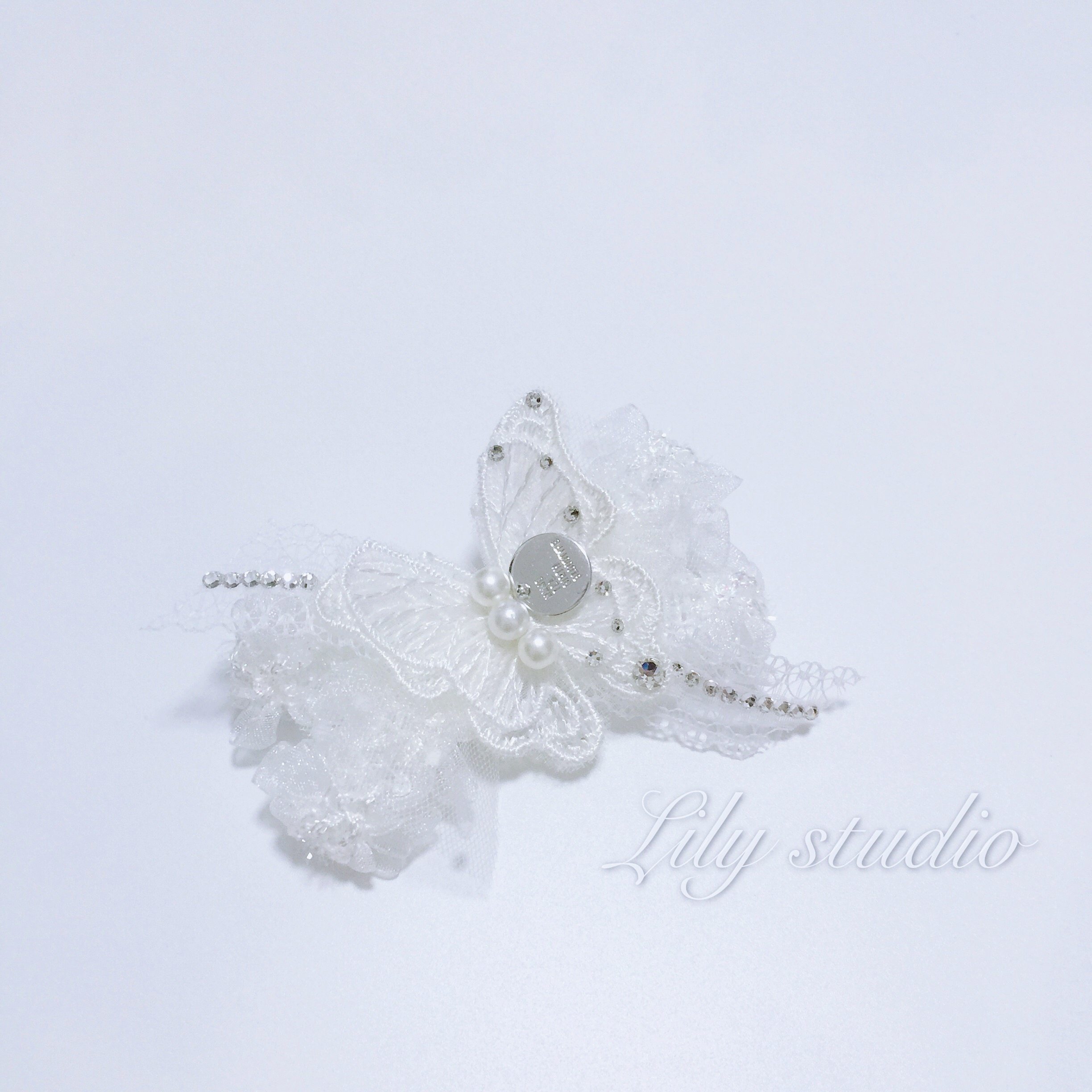 Lily studio handmade pet headdress Teddy Yorkshire Schmalzis temperament butterfly hair clip