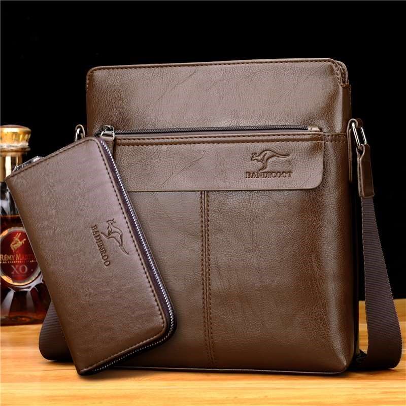 Men's shoulder bag shoulder bag men's business casual bag small hanging bag vertical fashion backpack men's leather bag