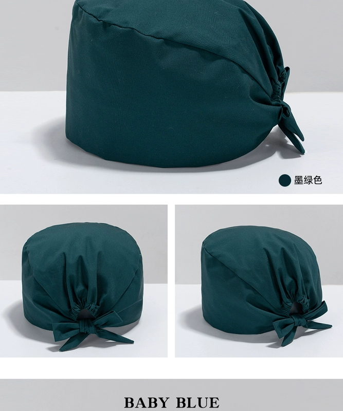 Phòng mổ mũ nữ cotton nguyên chất có thể điều chỉnh nam hóa trị ngón chân nắp mỏng nha khoa nha khoa y tá làm việc mũ cách đội mũ y tế mũ đội đầu y tế
