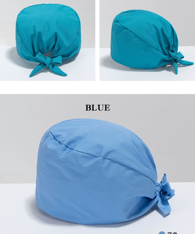 Phòng mổ mũ nữ cotton nguyên chất có thể điều chỉnh nam hóa trị ngón chân nắp mỏng nha khoa nha khoa y tá làm việc mũ cách đội mũ y tế mũ đội đầu y tế