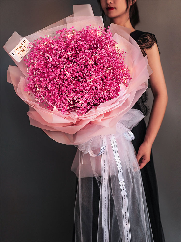 Starry dry lantern bouquet Sunflower immortalized flower Fairy yarn ins Best friend girlfriend birthday Valentine's Day gift