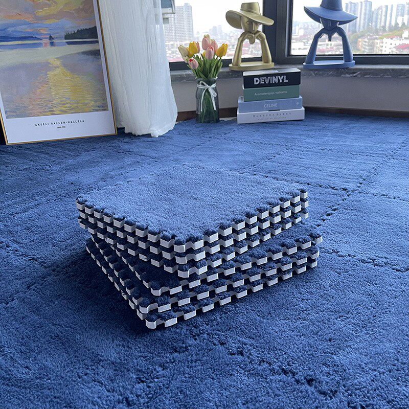 Plush bedside children's room stitching carpet bedroom living room ins wind bedside blanket full floor mat cushion home