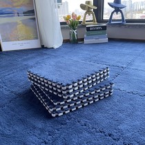 Plush bedside childrens room stitching carpet bedroom living room ins wind bedside blanket full floor mat cushion home