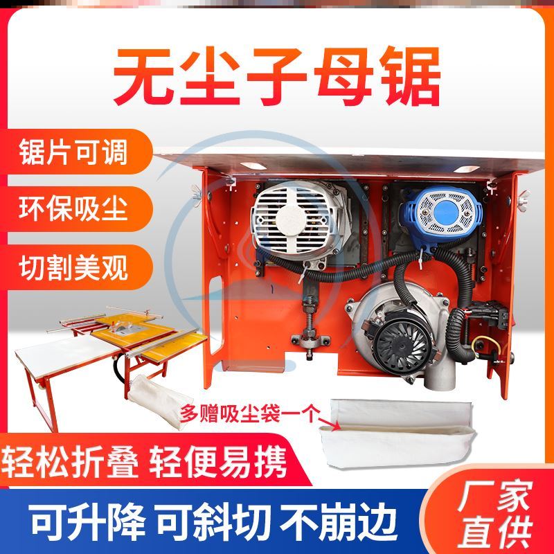 Push table saw cutting machine double saw blade can lift professional grade dust-free mother saw All flip-chip precision saw Folding saw