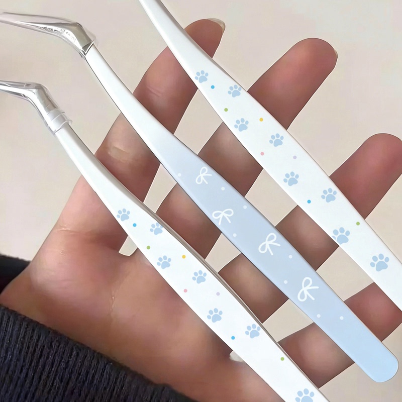 Korean-Style Cat Paw Bow Tweezers Nail Art DIY Guka Material Sticker Handmade Scene-Making Tools Ins Style Korean-Style Cat Paw Bow Tweezers Nail Art DIY Guka Material Sticker Handmade Scene-Making Tools Ins Style