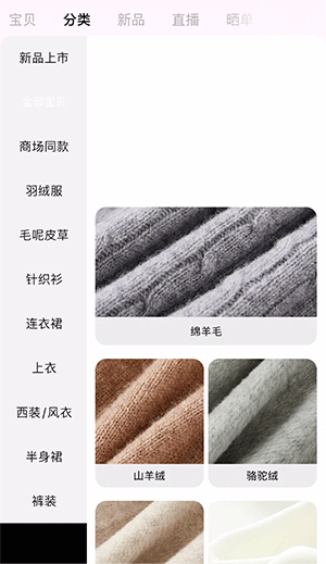 女装服饰行业案例-视频展示 产品图片向上移入
