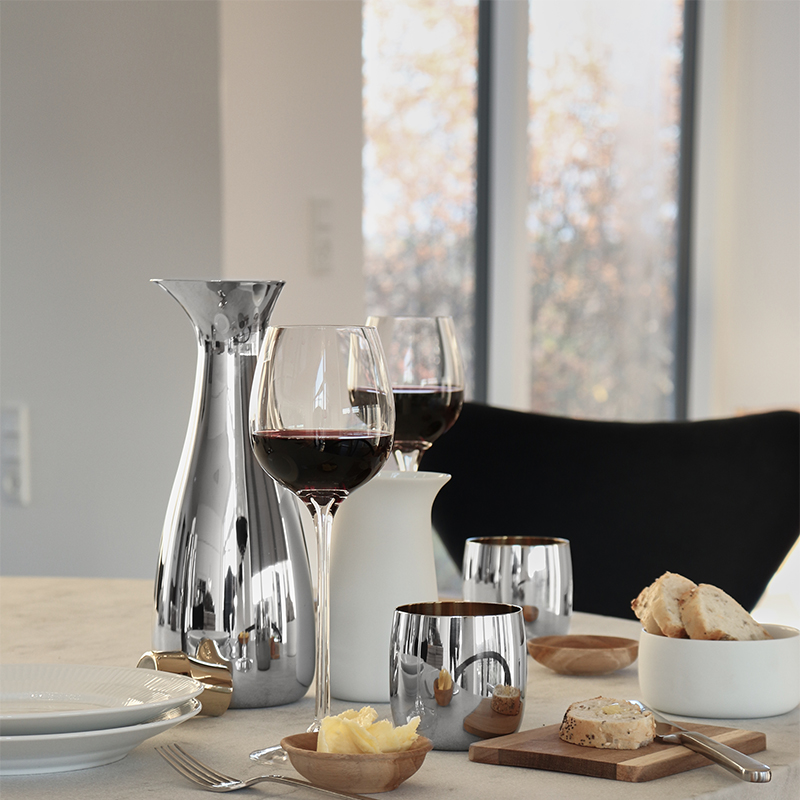 Stelton Foster Stainless Steel Water Cup Coffee Glass Wine Glass Nordic Style Metal Cold Water Bottle Decanter