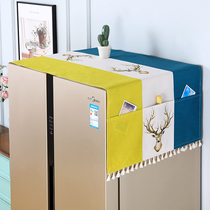 2021 new microwave oven double door refrigerator cabinet dust cover cloth waterproof oil cover dust cover light luxury multifunctional