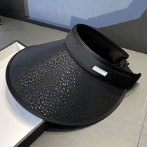 Hong Kong summer sun protection hat for women anti-UV large brim vinyl outdoor cycling sun hat trendy