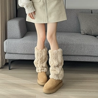 [1 пара] Золотые кожаные чехлы для носков цвета хаки