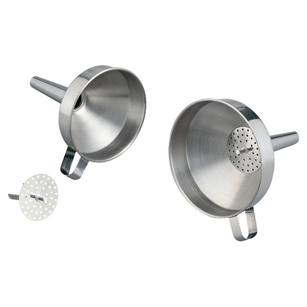 亚速旺ASONE不锈钢漏斗材质SUS304过滤器可拆卸100mm/120mm/140mm