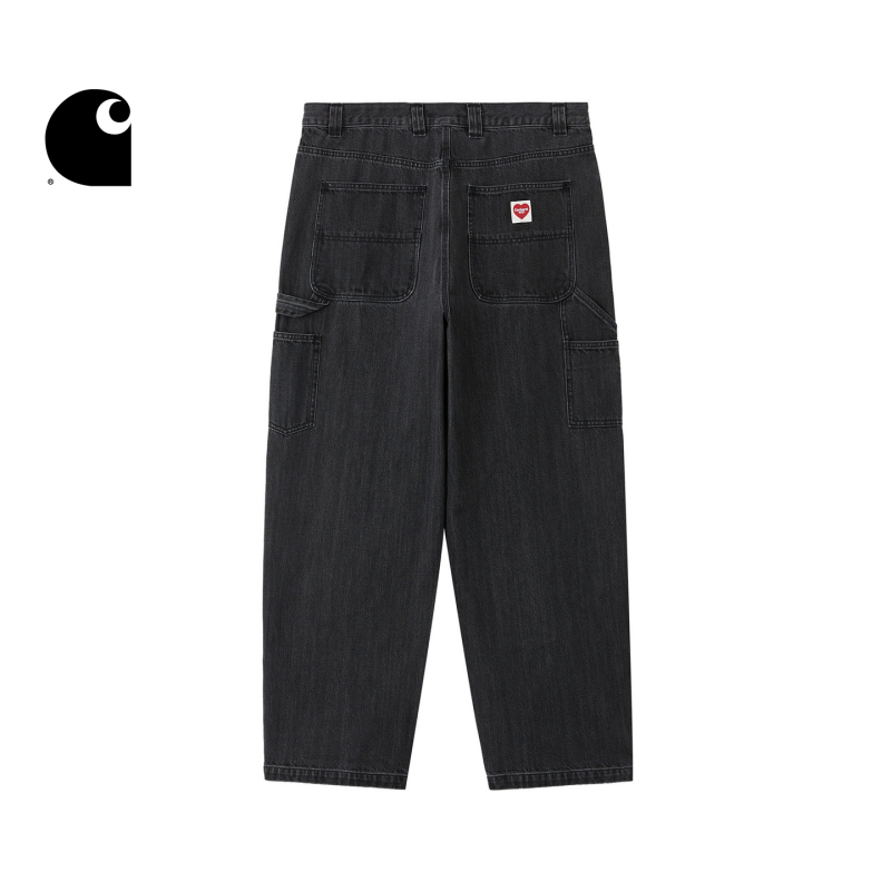Carhartt Wip Men's Jeans New Classic Heart-Shaped Logo Distressed Double-Knee Workwear Carhartt Carhartt Wip Men's Jeans New Classic Heart-Shaped Logo Distressed Double-Knee Workwear Carhartt