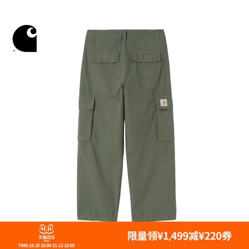 Carhartt Wip Work Pants Men's Autumn New Classic Square Logo Multi-Pocket Straight-Leg Carhartt