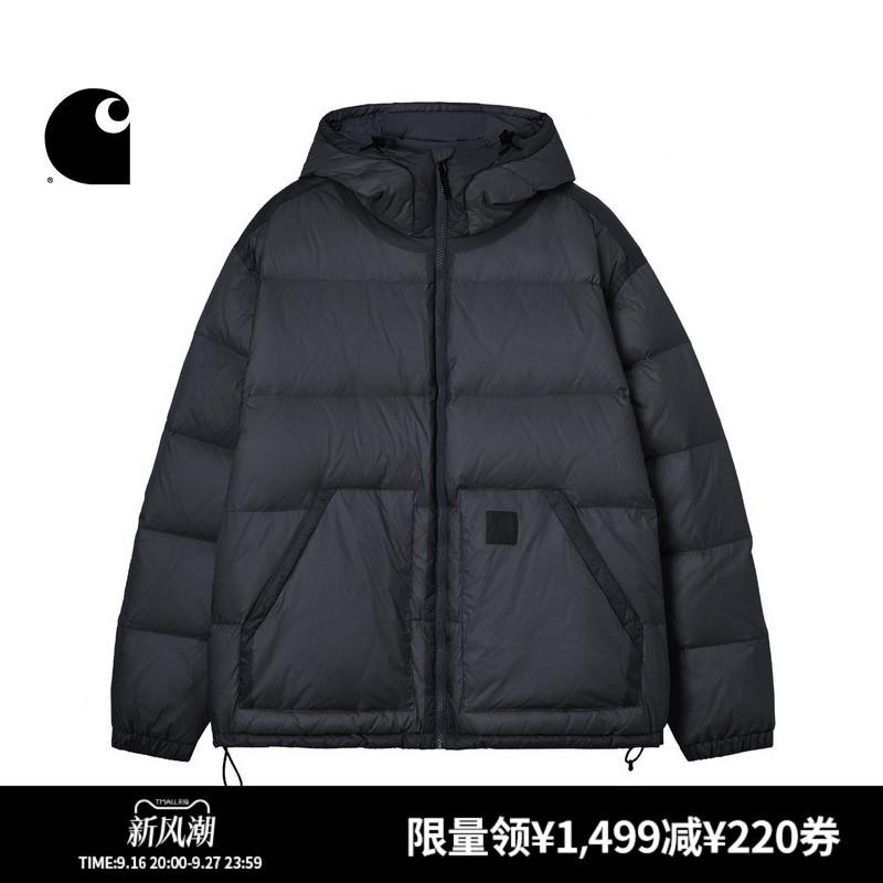 Carhartt Wip down Jacket Men's Autumn and Winter Classic Square Logo Translucent Fabric Hooded Carhartt Carhartt Wip down Jacket Men's Autumn and Winter Classic Square Logo Translucent Fabric Hooded Carhartt