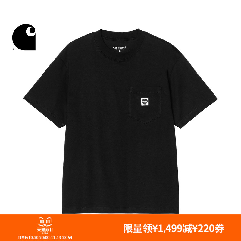 Carhartt Wip Short-Sleeve T-Shirt Women's Autumn New Classic Heart Logo Pocket Carhartt Carhartt Wip Short-Sleeve T-Shirt Women's Autumn New Classic Heart Logo Pocket Carhartt