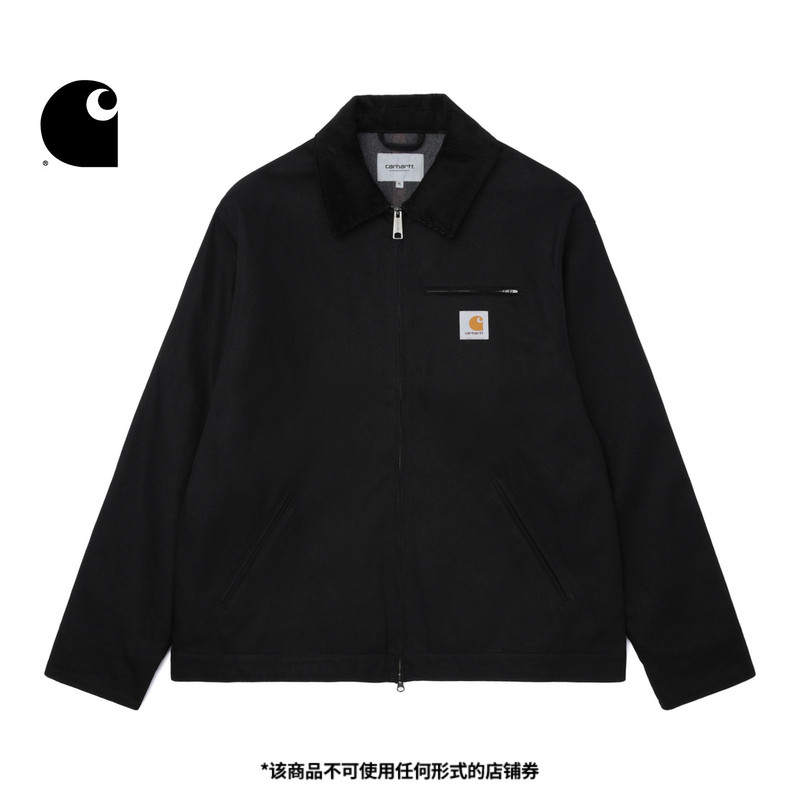Carhartt Wip Men's Jacket Autumn Classic Square Logo Corduroy Lapel Detroit Workwear Carhartt Wip Men's Jacket Autumn Classic Square Logo Corduroy Lapel Detroit Workwear