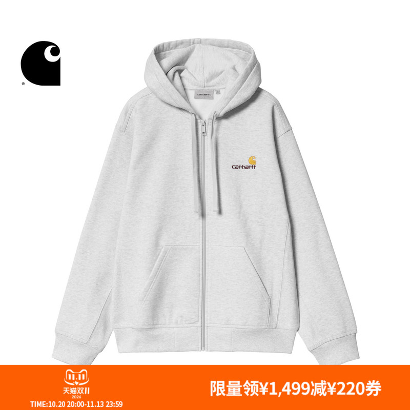 Carhartt Wip Men's Jacket Autumn New Classic American Standard Embroidered Thick Wide-Fit Hooded Sweatshirt Carhartt Wip Men's Jacket Autumn New Classic American Standard Embroidered Thick Wide-Fit Hooded Sweatshirt