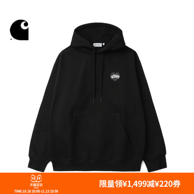 Carhartt Wip Sweatshirt Men's Autumn and Winter Classic Heart-Shaped Letter Pattern Patch Hooded Carhartt 42022N