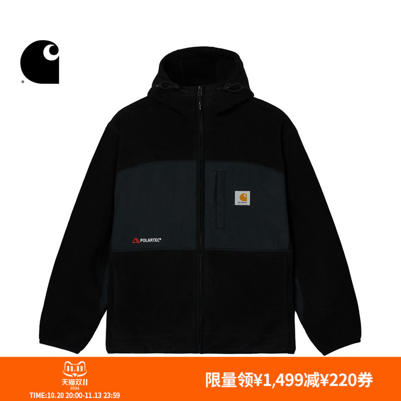 Carhartt Wip Men's Jacket Autumn and Winter New Classic Square Logo Fleece Hooded Carhartt Carhartt Wip Men's Jacket Autumn and Winter New Classic Square Logo Fleece Hooded Carhartt