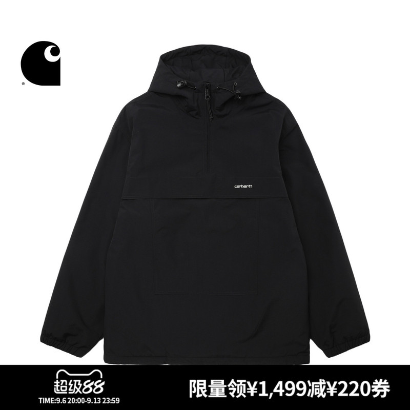 Carhartt Wip Men's Jacket Autumn Classic Letter Logo Water-Resistant Hooded Carhartt