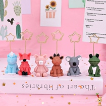 Card clip standing Photo clip message clip small ornaments creative cartoon office reminder clip desktop reminder clip