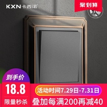 Cassino retro switch socket panel Zinc alloy antique copper household wall switch socket Nordic Villa