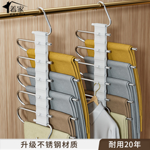 Installation of folding pants frame for a special multi-layer multi-function pants hanger without trace anti-slip artifact