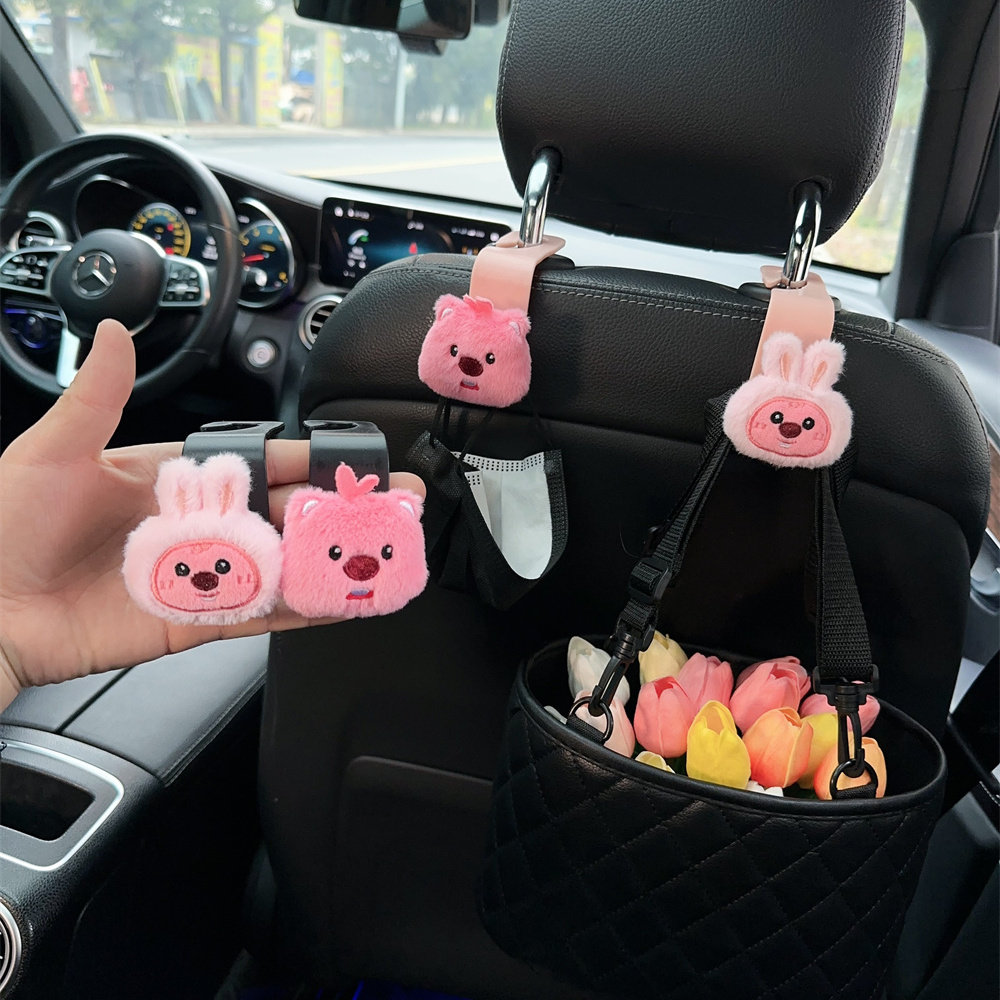 Car New Seat Cartoon Backcar Hook Creative On-board Multifunction Hook Car Items Cartoon Hook Used-Taobao