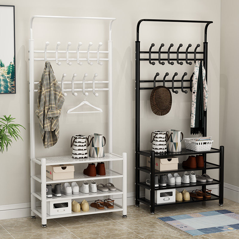 Drying rack floor floor home foyer hanging hanger bedroom simple shoe rack indoor storage cool clothes clothes coat hat rack