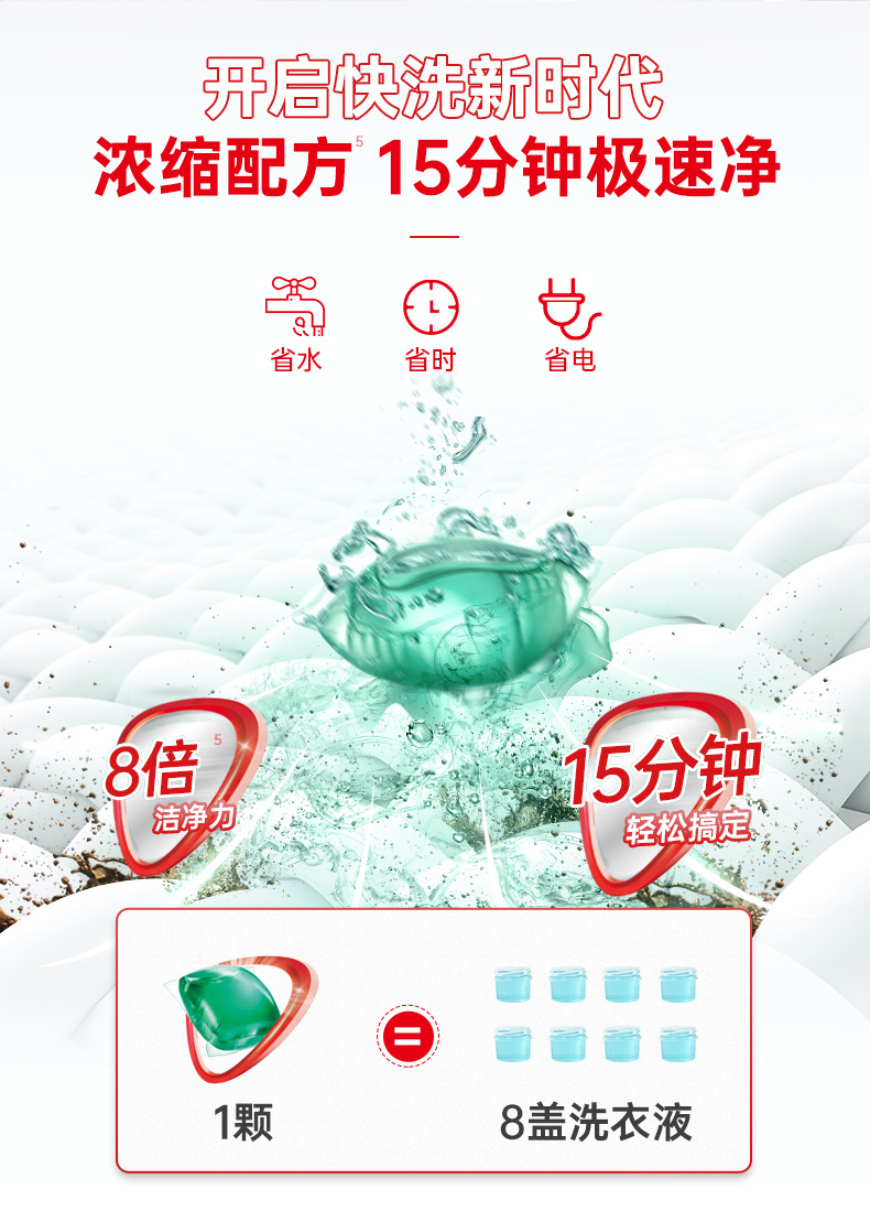 立白 天然倍净浓缩洗衣凝珠 8g*52颗*4盒 图9