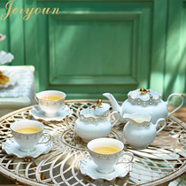 JERYOUN coffee cup European style small luxury high-end ceramic living room home simple living room tea set tea cup set