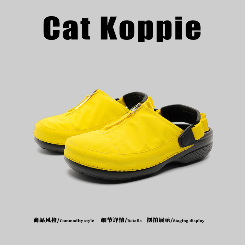 American Cat Koppie~Beach Shoes for Men, Lightweight Dual-Purpose Slippers, Fashionable Outdoor Casual Waterproof Sandals for Driving