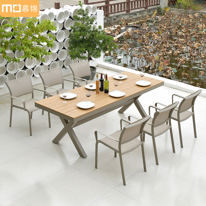 Outdoor table and chair garden open outdoor leisure outdoor tables and chairs rainproof mesh tables and chairs combined
