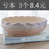 Flower pots large caliber 30 above Ins minimalist ceramic basin Home creative combined parquet of large size coarse pottery bag