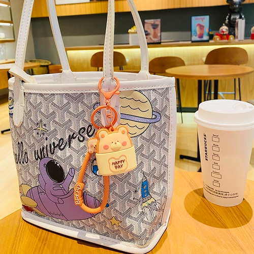 Изысканный брелок, милый аксессуар на рюкзак, ключи от машины, с медвежатами, коллекция 2023