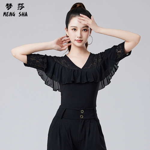 Летний латинский танцевальный костюм Новые топы для женщин современная танцевальная одежда национальный стандартный танце