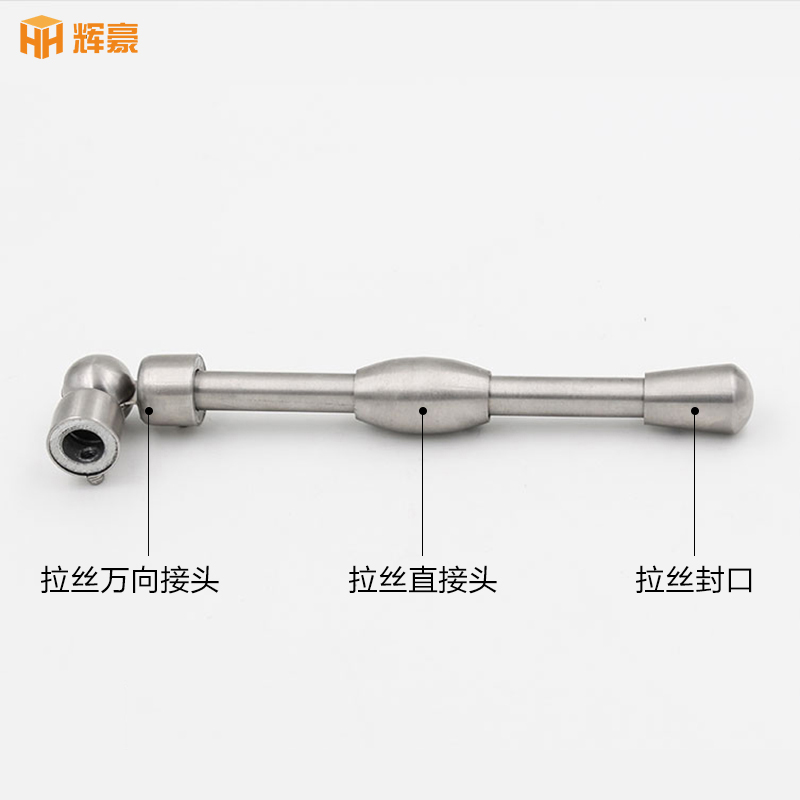 Stainless steel balcony staircase handrail balcony guardrail solid wire drawing tube railing hollow round tube sealing wire drawing accessories