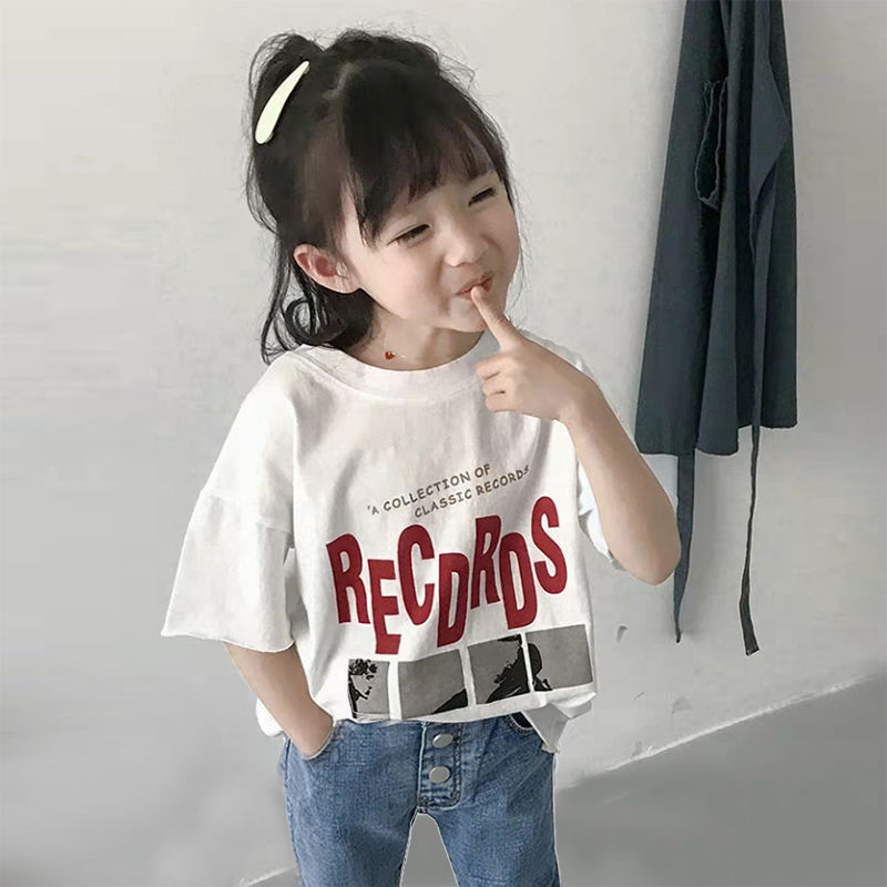 Girl's summer clothing short sleeves T-shirt pure cotton Korean version loose blouses female baby polo 2022 new children Summer 3 years old