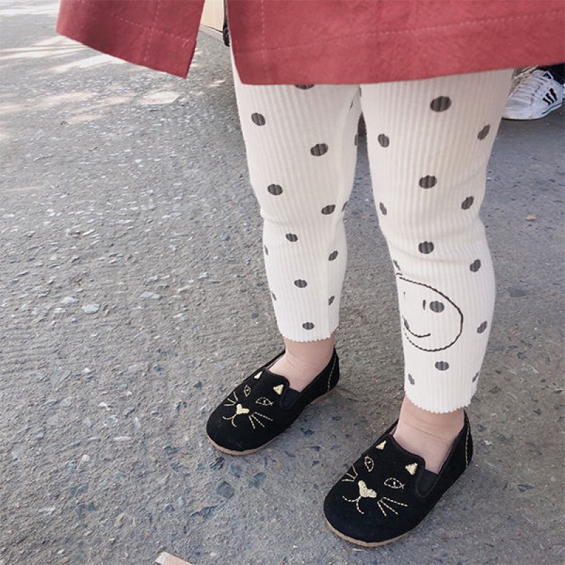 Female Baby Inner Hitch Pants Spring Autumn Summer Thin outside wearing elastic 100 Hitchhiking up for children's knitted pants Knitted Pants Tide