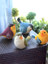 Creative outdoor garden gardening courtyard balcony home furnishings wine cabinet decorations resin simulation bird ornaments