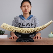 Simulation Chinese ivory art ornaments creative home living room office porch TV cabinet Bo ancient shelf decorations