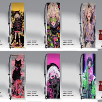 New AI character 3D printed cartoon drawstring single shoulder durable badminton racket bag