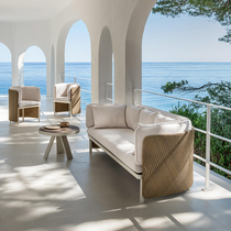 Homestay Nordic Outdoor Rattan Sofa Balcony Garden Outdoor Garden Furniture Living Room Leisure Sunscreen Waterproof Modern