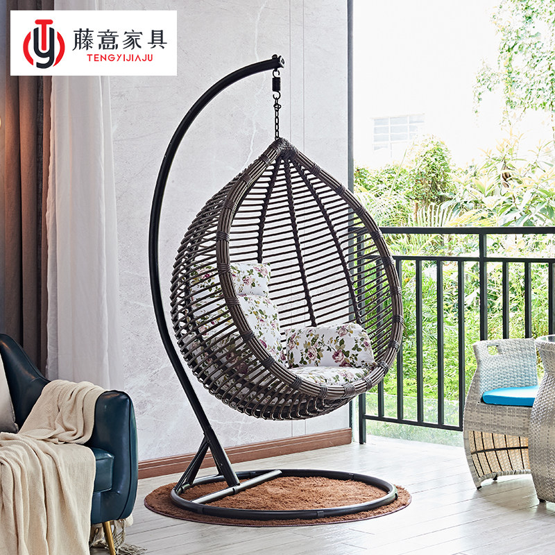 Double Impotence Single Bird's Nest Lazy Chair Hanging Cradle Chair Hanging Chair Hanging Basket Rattan Chair Adult Indoor Swing Rocking Chair